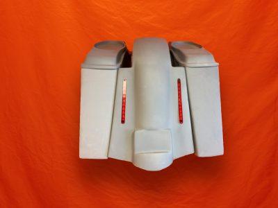Harley Davidson 4" Extended Stretched Saddlebags 6 x 9 Speaker Lids and LED Replacement Fender 89 - 08 - No Cut Outs