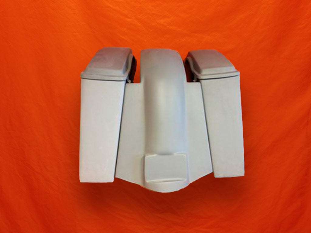 Harley Davidson 4" Extended Stretched Saddlebags Lids and Replacement Fender 89 - 08 - No Cut Outs