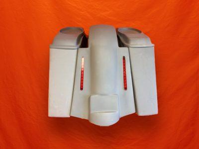 Harley Davidson 4" Extended Stretched Saddlebags 6x 9 Speaker Lids and LED Replacement Fender 09 - 13 - No Cut Outs