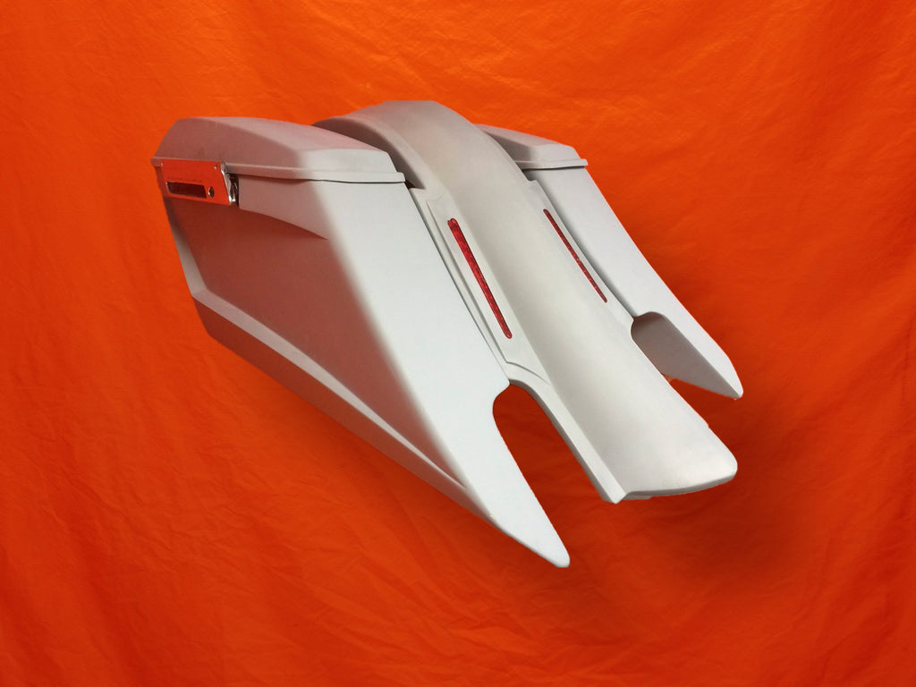 Harley Davidson 6″ Trendsetter Extended Saddlebag LED Fender Kit ? Dual Cut Outs and Standard Lids