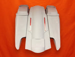 Harley Davidson 2014 ? 2018 5 Fifty Five Extended Stretched Saddlebag Fender Kit ? Dual Cut Outs 6x 9 Speaker Lids