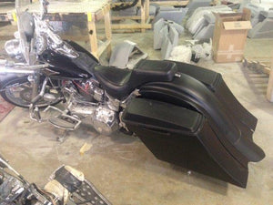 Harley Davidson 6" Heritage Softail Out & Down Extended Saddlebags, No lids LED Fender No Cutouts